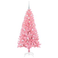 Sapin de Noël avec 150 LED avec support Rose 150 cm PVC 541984541984