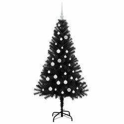 Sapin de Noël avec 150 LED avec support Noir 150 cm PVC 541985541985