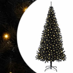 Sapin de Noël avec 300 LED avec support Noir 180 cm PVC 541986541986