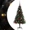 Sapin de Noël avec 150 LED avec support Noir 150 cm PVC 541988541988