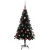 Sapin de Noël avec 150 LED avec support Noir 150 cm PVC 541988541988