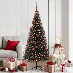 Sapin de Noël avec 300 LED avec support Noir 180 cm PVC 541989541989