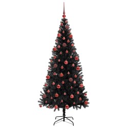 Sapin de Noël avec 300 LED avec support Noir 180 cm PVC 541989541989
