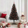 Sapin de Noël avec 150 LED avec support Noir 150 cm PVC 541991541991