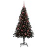 Sapin de Noël avec 150 LED avec support Noir 150 cm PVC 541991541991