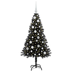 Sapin de Noël avec 150 LED avec support Noir 120 cm PVC 541992541992