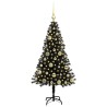 Sapin de Noël avec 150 LED avec support Noir 120 cm PVC 541993541993