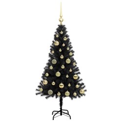 Sapin de Noël avec 150 LED avec support Noir 120 cm PVC 541993541993