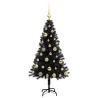 Sapin de Noël avec 150 LED avec support Noir 120 cm PVC 541993541993
