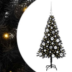 Sapin de Noël avec 150 LED avec support Noir 120 cm PVC 541994541994