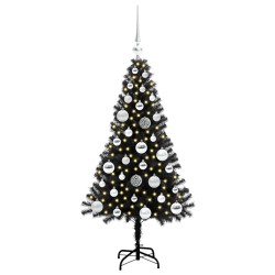 Sapin de Noël avec 150 LED avec support Noir 120 cm PVC 541994541994