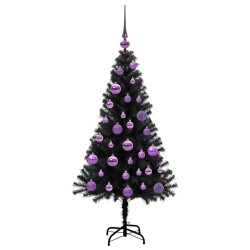 Sapin de Noël avec 150 LED avec support Noir 120 cm PVC 541995541995