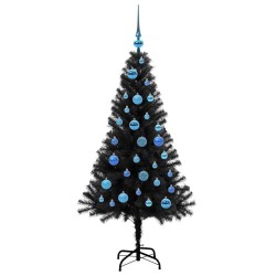 Sapin de Noël avec 150 LED avec support Noir 150 cm PVC 541996541996