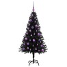 Sapin de Noël avec 150 LED avec support Noir 150 cm PVC 541997541997