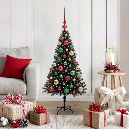 Sapin de Noël avec 150 LED avec support Noir 120 cm PVC 541998541998