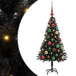 Sapin de Noël avec 150 LED avec support Noir 120 cm PVC 541998541998