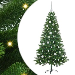 Sapin de Noël avec 150 LED avec support Vert 150 cm PE 542000542000