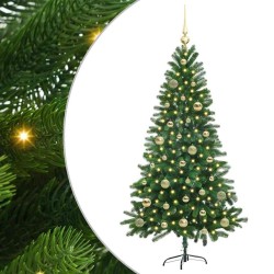 Sapin de Noël avec 150 LED avec support Vert 150 cm PE 542001542001