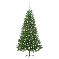 Sapin de Noël avec 150 LED avec support Vert 150 cm PE 542001542001