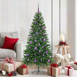 Sapin de Noël avec 150 LED avec support Vert 150 cm PE 542003542003