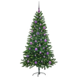 Sapin de Noël avec 150 LED avec support Vert 150 cm PE 542003542003
