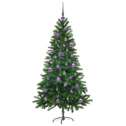 Sapin de Noël avec 150 LED avec support Vert 150 cm PE 542003542003