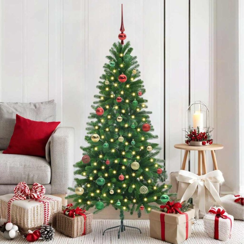 Sapin de Noël avec 150 LED avec support Vert 150 cm PE 542004542004
