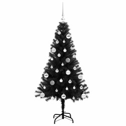Sapin de Noël avec 150 LED avec support Noir 150 cm PVC 542005542005