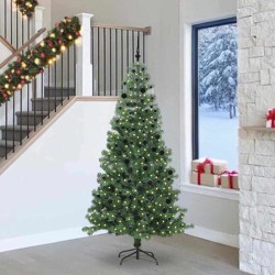Sapin de Noël avec 300 LED avec support Vert 240 cm PVC 542008542008