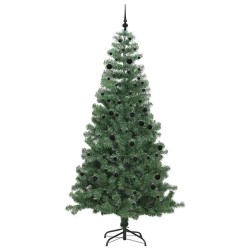 Sapin de Noël avec 300 LED avec support Vert 240 cm PVC 542008542008