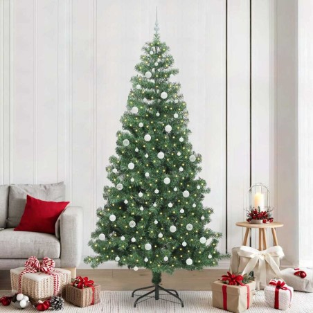 Sapin de Noël avec 300 LED avec support Vert 240 cm PVC 542009542009