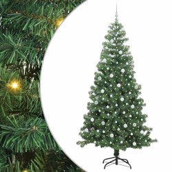 Sapin de Noël avec 300 LED avec support Vert 240 cm PVC 542009542009