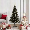 Sapin de Noël avec 150 LED avec support Noir 150 cm PVC 542010542010