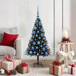 Sapin de Noël avec 150 LED avec support Noir 120 cm PVC 542011542011