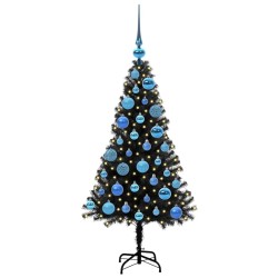 Sapin de Noël avec 150 LED avec support Noir 120 cm PVC 542011542011