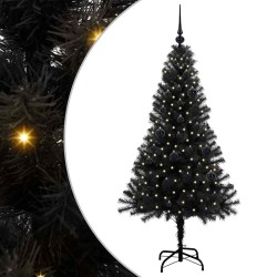 Sapin de Noël avec 150 LED avec support Noir 150 cm PVC 542012542012