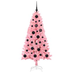 Sapin de Noël avec 150 LED avec support Rose 150 cm PVC 542013542013