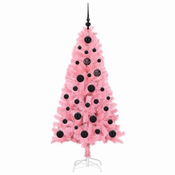 Sapin de Noël avec 150 LED avec support Rose 150 cm PVC 542013542013