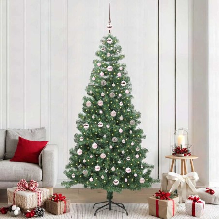 Sapin de Noël avec 300 LED avec support Vert 240 cm PVC 542014542014