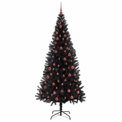 Sapin de Noël avec 300 LED avec support Noir 210 cm PVC 542015542015