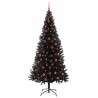 Sapin de Noël avec 300 LED avec support Noir 210 cm PVC 542015542015