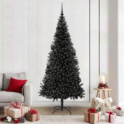 Sapin de Noël avec 300 LED avec support Noir 210 cm PVC 542016542016