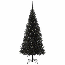 Sapin de Noël avec 300 LED avec support Noir 210 cm PVC 542016542016