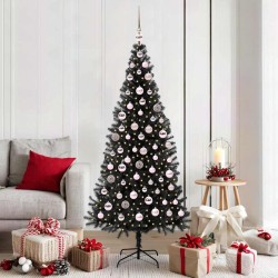 Sapin de Noël avec 300 LED avec support Noir 180 cm PVC 542018542018