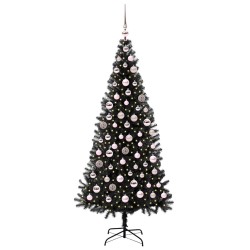Sapin de Noël avec 300 LED avec support Noir 180 cm PVC 542018542018