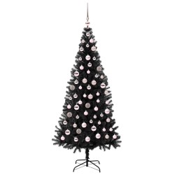 Sapin de Noël avec 300 LED avec support Noir 180 cm PVC 542018542018