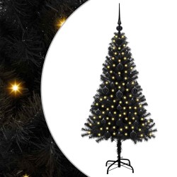 Sapin de Noël avec 150 LED avec support Noir 120 cm PVC 542019542019