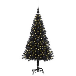 Sapin de Noël avec 150 LED avec support Noir 120 cm PVC 542019542019
