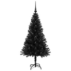 Sapin de Noël avec 150 LED avec support Noir 120 cm PVC 542019542019