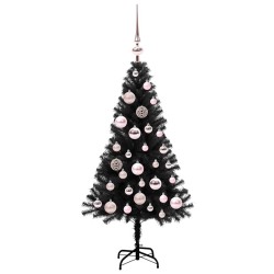 Sapin de Noël avec 150 LED avec support Noir 120 cm PVC 542020542020